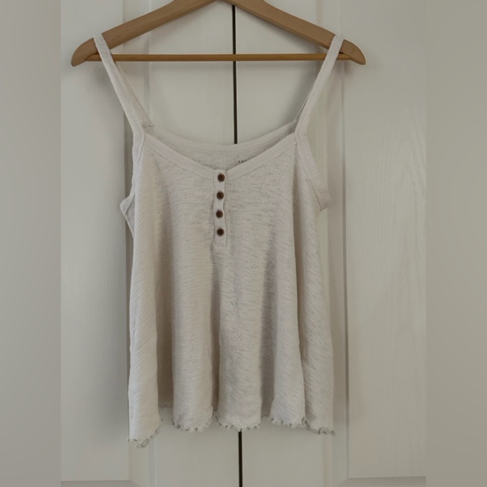 American Eagle Beige Swing Tank XS